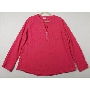 NWT Mote Pink V-Neck Blouse Size S